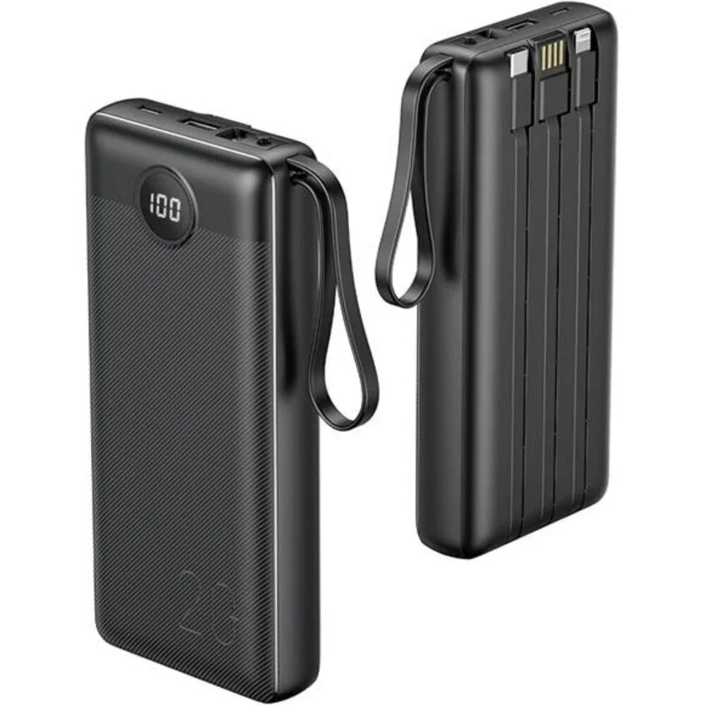 Portable Charger 20000mAh Built In Cables Fast Charging Power Bank for iPhone Sa